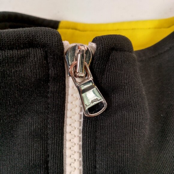 Lauren Ralph Lauren Active Jacket Women Large Athletic Full Zip Black Yellow - Picture 14 of 16